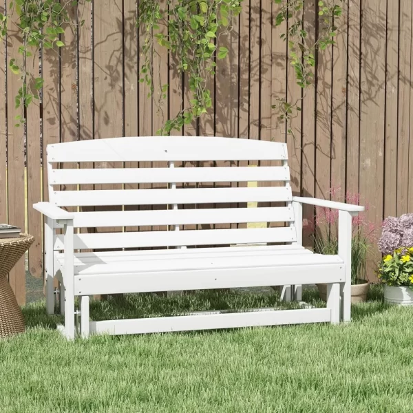 2-Person Outdoor Glider Bench Patio Double Swing Rocking Chair - Image 2