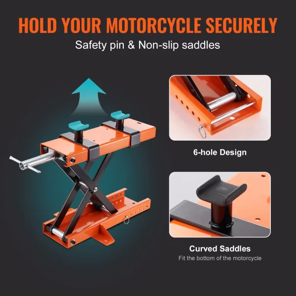 VEVOR Motorcycle Lift 500kg Motorcycle Scissor Lift Jack - Image 3