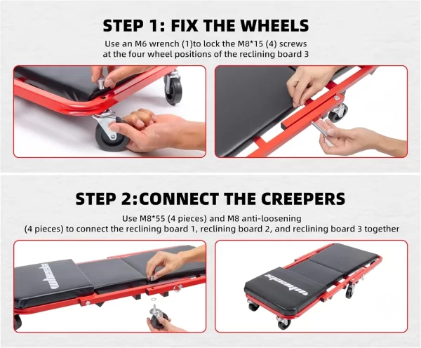 3-in-1 Rolling Mechanic Creeper - Image 13