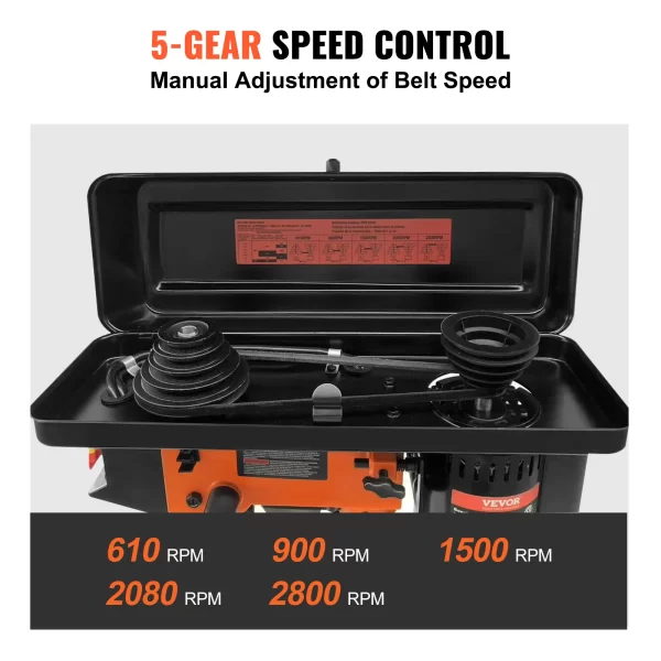 SucceBuy Tabletop Drill Press 3.2Amp 120V 5 Speed Settings 10'' Swing - Image 4