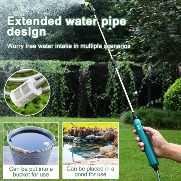 2400mAh Portable Electric Sprayer Wand Irrigation Tool 3 Mist Nozzles - Image 11
