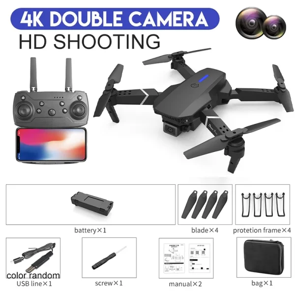 2024 E88Pro RC Drone 4K Professinal With 3 Battery 1080P Wide Angle HD Camera - Image 8