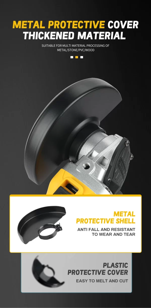 DEWALT DCG405 125mm 18V Lithium Battery Brushless Flat Head Angle Grinder - Image 12