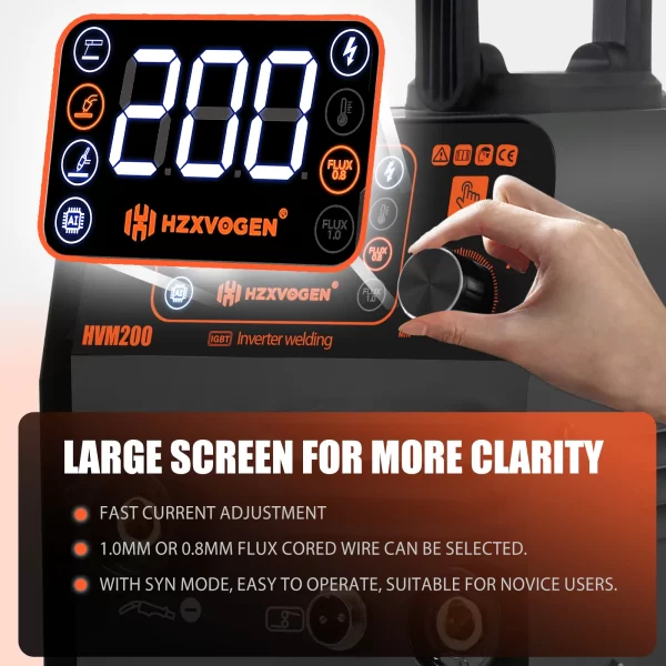 HZXVOGEN 3 in1 MIG/TIG/MMA Semi-Automatic Welding Machine HVM200 - Image 4
