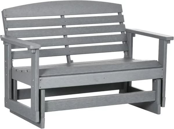 2-Person Outdoor Glider Bench Patio Double Swing Rocking Chair - Image 7