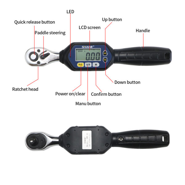 Shahe MINI Digital Torque Wrench 1/4‘’ 3/8‘’ 1/2‘’ - Image 13