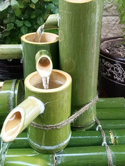 1pc Bamboo Fountain Modern Home Decor Water Fountains Ornaments Garden Decoration