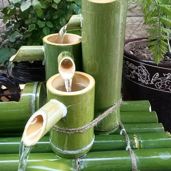1pc Bamboo Fountain Modern Home Decor Water Fountains Ornaments Garden Decoration