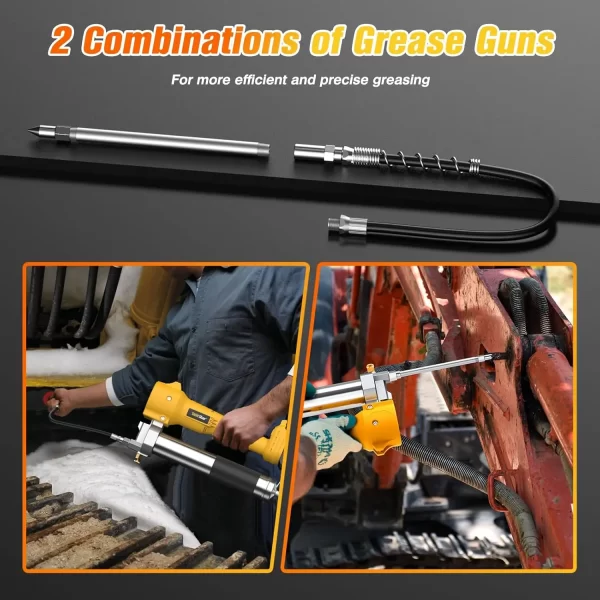 Taskstar Electric Grease Gun Kit with 39.4" Flexible Hose 10000 PSI Cordless Grease Gun - Image 3