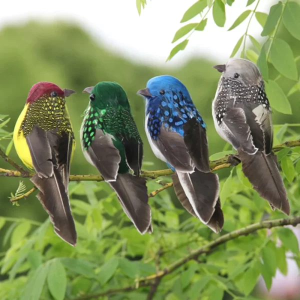 1PC Artificial Feather Bird Garden Floral Decoration Bird Foam Feather Products Fake Sparrow - Image 2