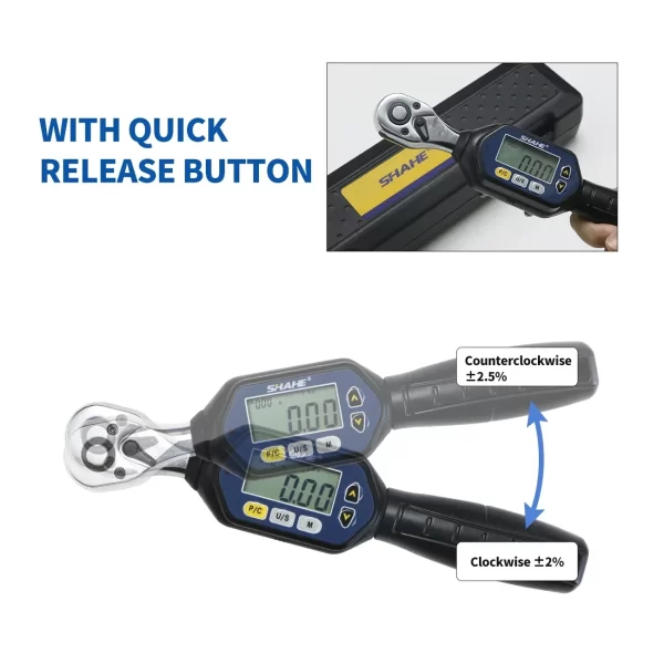Shahe MINI Digital Torque Wrench 1/4‘’ 3/8‘’ 1/2‘’ - Image 3