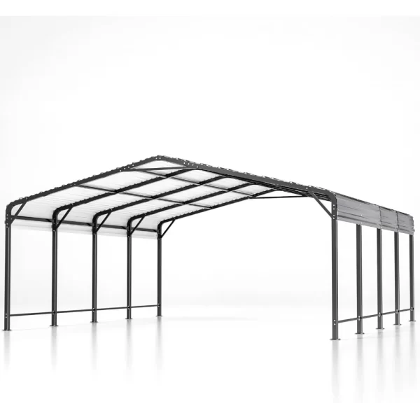20x20 FT Metal Carport with Heavy Duty Carport Canopy - Image 6