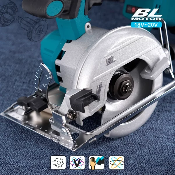Hormy Brushless 5In Electric Circular Saw 125mm Mini Cordless Makita 18V Lithium Battery - Image 9