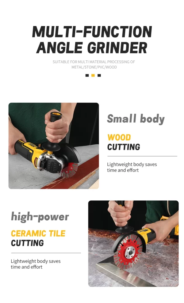 DEWALT DCG405 125mm 18V Lithium Battery Brushless Flat Head Angle Grinder - Image 9