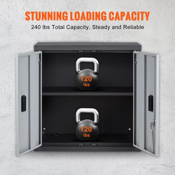 VEVOR Foldable Wall Cabinet Metal Garage Locker Mounted Tool Chest - Image 3