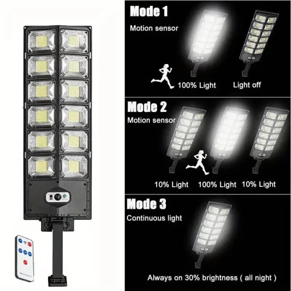 504LED uitra-Bright Solar Street lght Wide Angle Motion Sensor - Image 3