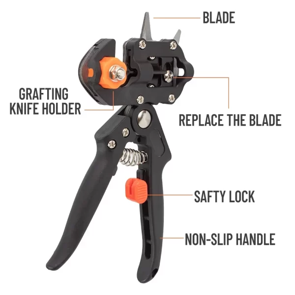 Professional Garden Grafting Tool Kit 2 in 1 Farming Pruning Scissors - Image 2