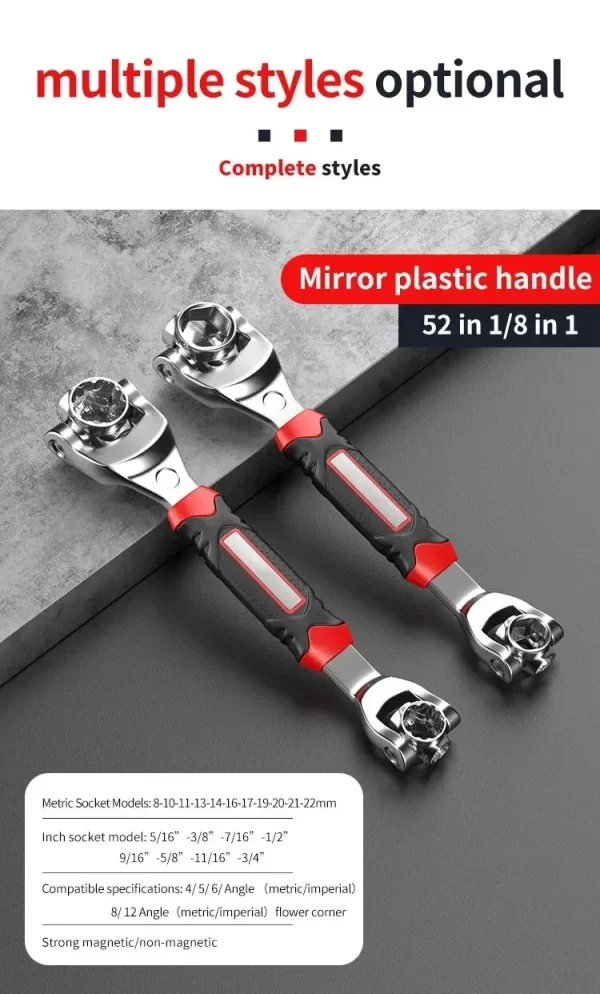 1PCS 52-in-1 Multi-Functional Socket Wrench Set - Image 15