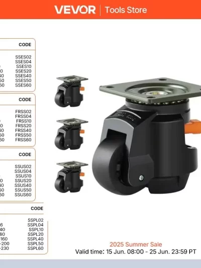 VEVOR 4 Pcs Leveling Casters Heavy Duty Swivel Caster Wheels