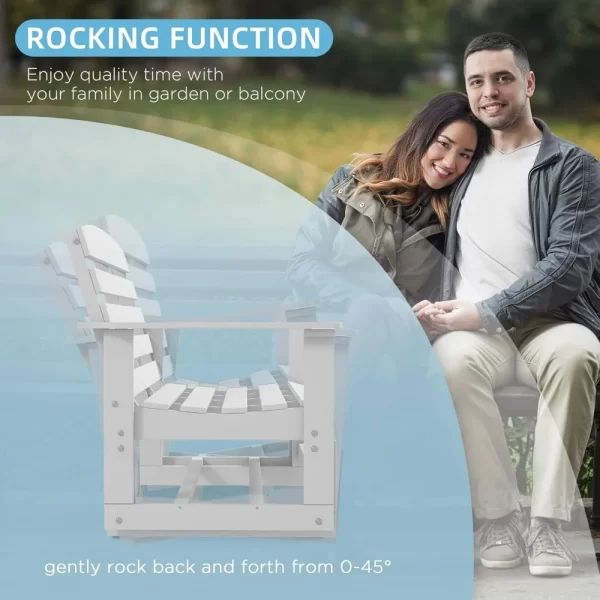 2-Person Outdoor Glider Bench Patio Double Swing Rocking Chair - Image 5