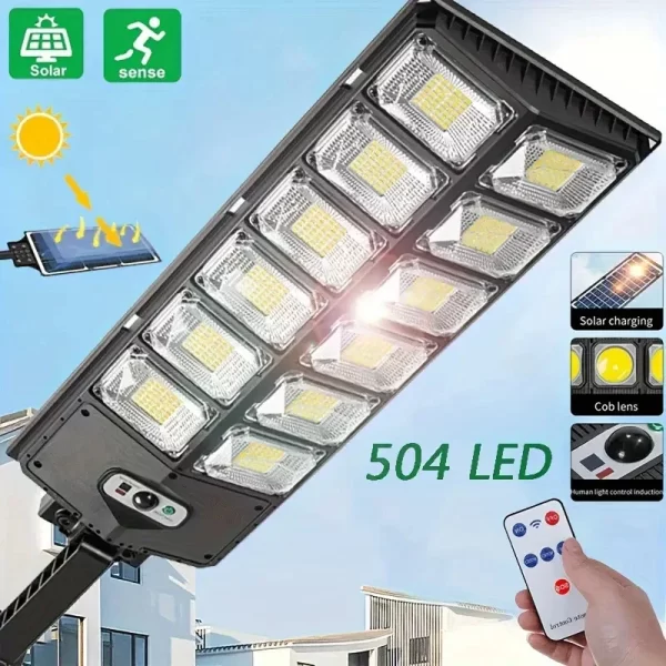 504LED uitra-Bright Solar Street lght Wide Angle Motion Sensor - Image 2