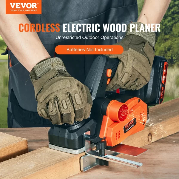 VEVOR Cordless Electric Hand Planer 3-1/4" Width 16500 RPM - Image 2