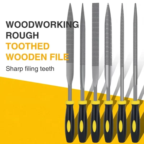 Files Set Mini Rasp Woodworking Sanding Shaping Small Steel Files - Image 2