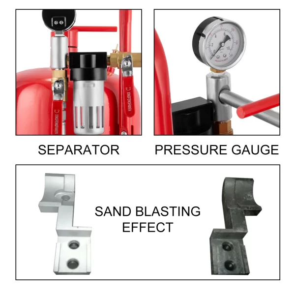 VEVOR Sand Blaster 10Gal Portable Air Sandblaster 125 Psi Pressure - Image 4