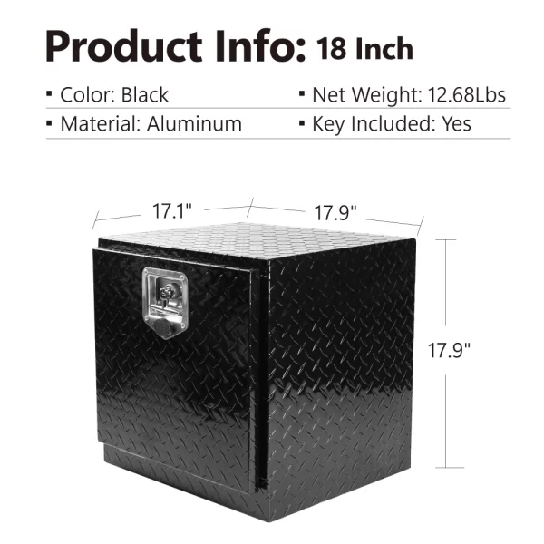 36 inch,24 inch,30 inch,18 inch, Heavy Duty Black Aluminum Tread Tool Box - Image 21