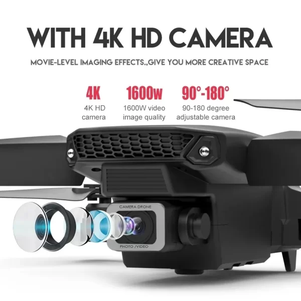 2024 E88Pro RC Drone 4K Professinal With 3 Battery 1080P Wide Angle HD Camera - Image 2