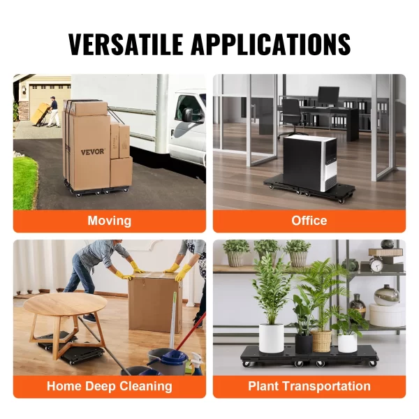 VEVOR 2 Pack Furniture Mover Pallet Trolley 500 lbs Each Count with 4 Wheels - Image 5
