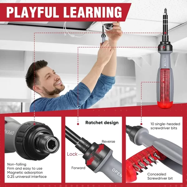 11-in-1 Ratchet Screwdriver Set - Image 14
