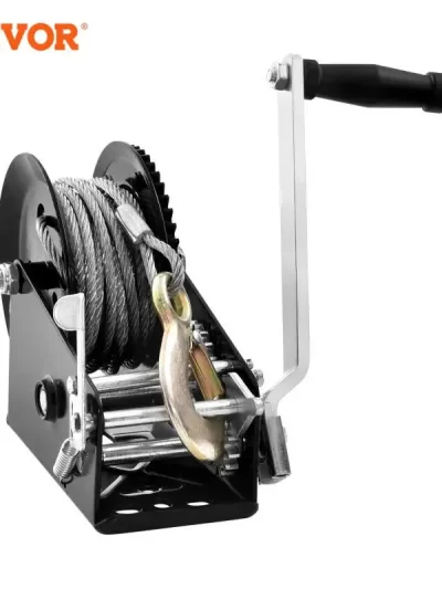 VEVOR Hand Winch Heavy Duty Rope Crank with 33 ft Steel Wire Cable