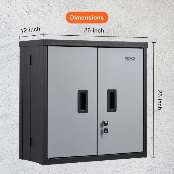 VEVOR Foldable Wall Cabinet Metal Garage Locker Mounted Tool Chest - Image 7