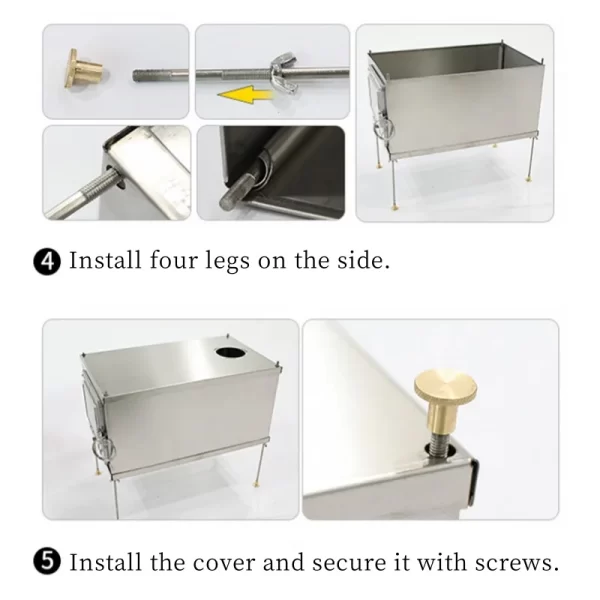 Foldable  Tent Stove Lightweight, Charcoal Fire Wood Burning Outdoor Camping - Image 8