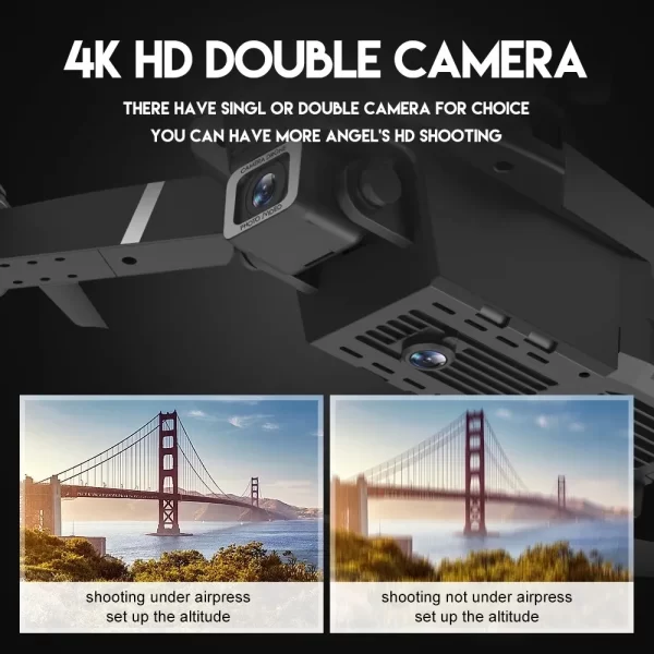 2024 E88Pro RC Drone 4K Professinal With 3 Battery 1080P Wide Angle HD Camera - Image 3