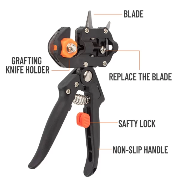 Professional Garden Grafting Tool Kit 2 in 1 Farming Pruning Scissors - Image 13