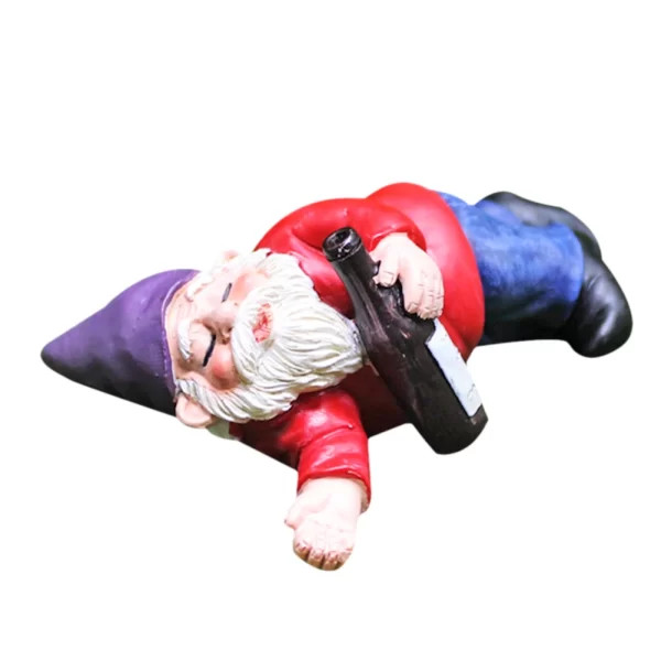 1pc Fairy Garden Drunk Gnomes Miniature Ornaments Set Mini Dwarf Bonfire Statues - Image 14