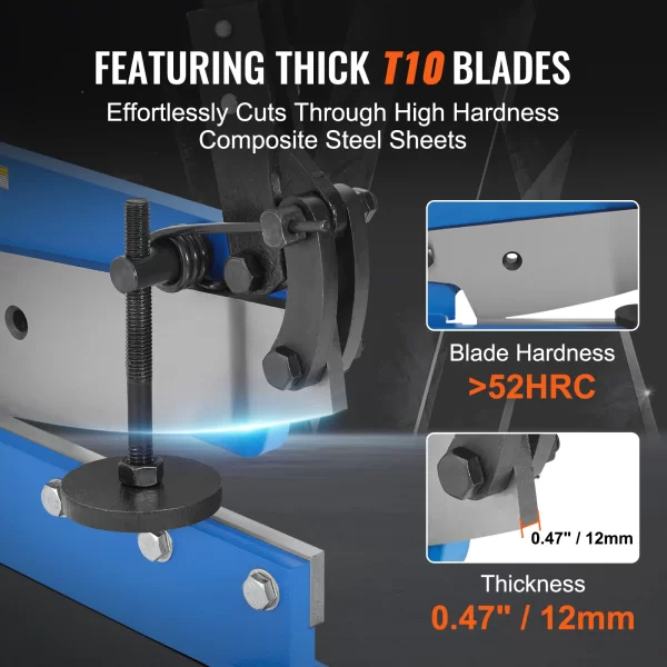 SucceBuy Manual Hand Plate Shear 5"/8"/12"/32" for Metal Sheet Processing Benchtop Cutter - Image 3