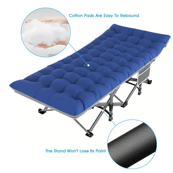 Folding Camping Cot Camp Cots Portable Heavy Duty Outdoor - Image 11