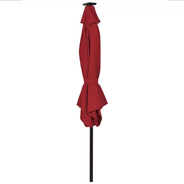 9ft Patio Umbrella with Solar LED Lights, Crank & Tilt - Image 6