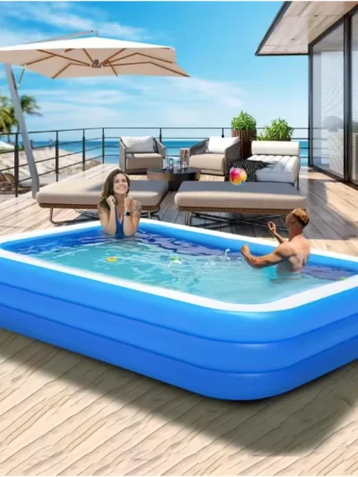 Three Ring Raised and Thickened Single Bottom Square Family Inflatable Swimming Pool
