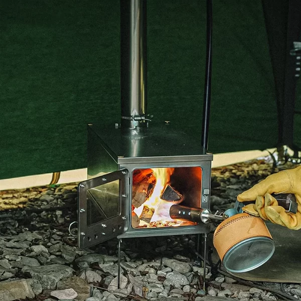Foldable  Tent Stove Lightweight, Charcoal Fire Wood Burning Outdoor Camping - Image 6