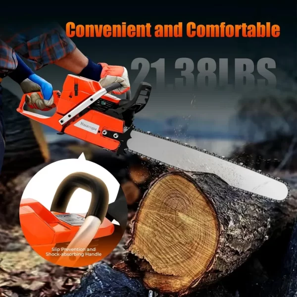71cc 2-Cycle Gas Powered Chainsaw, 28" - Image 5