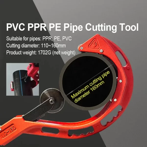 Hot Pipe Cutter PVC Tube Cutter 50-120mm Dual-purpose Scissor