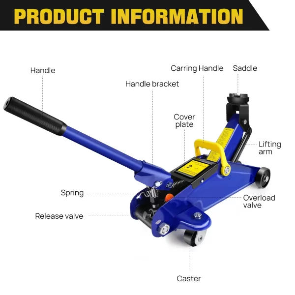 BRIEFNESS 2 Ton Hydraulic Trolley Steel Jack - Image 7