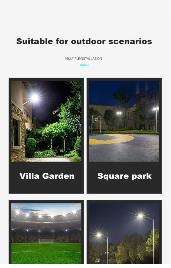 200W Outdoor Solar Street Light 6000mah Automatic Dusk to Dawn Street Light - Image 13