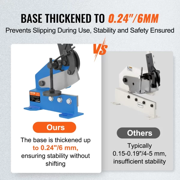 SucceBuy Manual Hand Plate Shear 5"/8"/12"/32" for Metal Sheet Processing Benchtop Cutter - Image 6