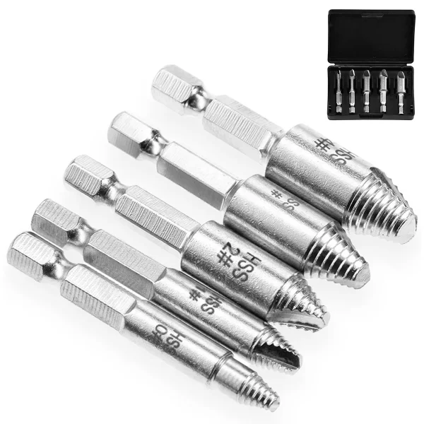 17Pcs Damaged Screw Extractor Drill Bit Set Hex Head Easy Out Bolt Extractor - Image 7