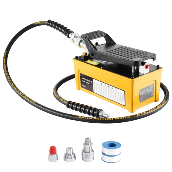 VEVOR 10,000PSI Air Hydraulic Pump 0.42 Gal Reservoir Treadle Foot Pump